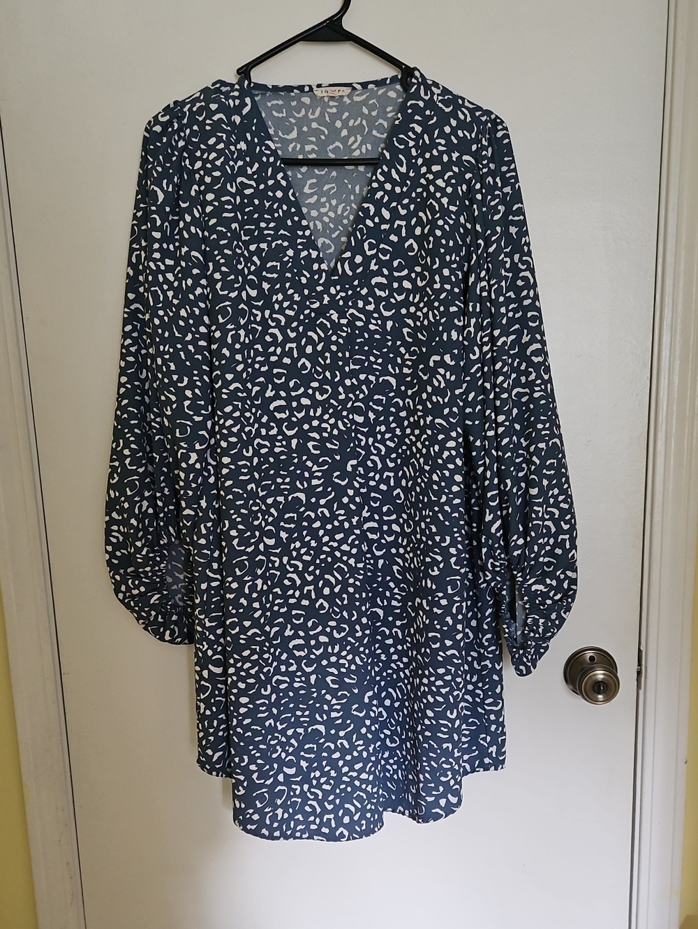 Blue Leopard Babydoll Dress